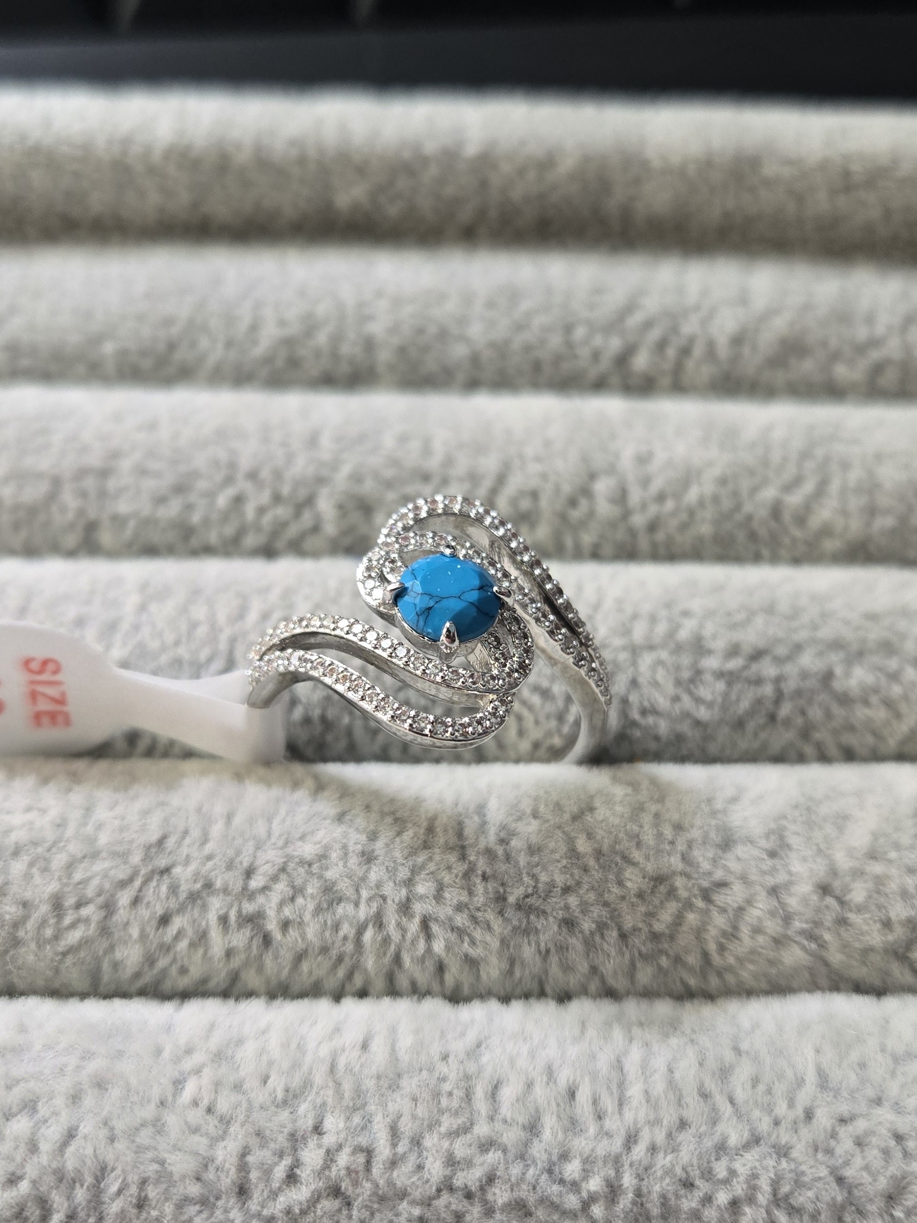 New! Size 10 Layers Of Laughter Turquoise Magnesite Bomb Party Ring